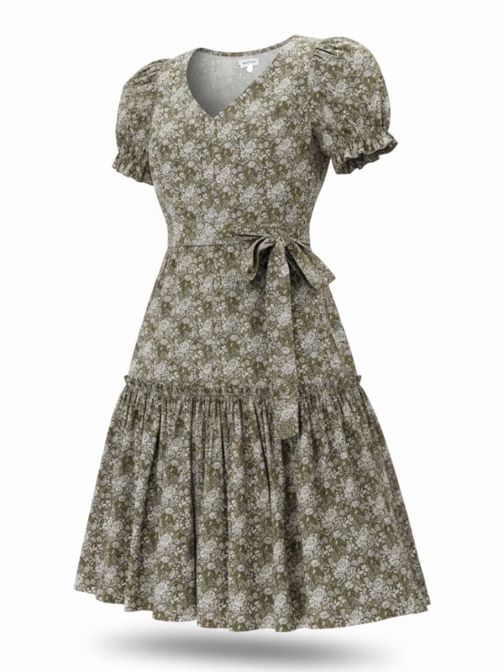 Antonio Melani Women's Green and Khaki Dress